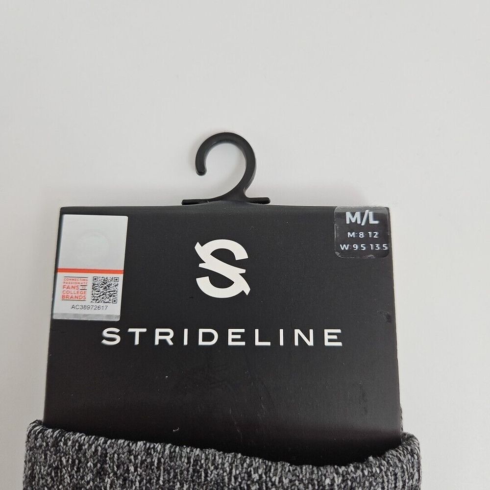 Strideline Men's Single Pair Crew Socks Montana Grizzlies Gray - Picture 3 of 5